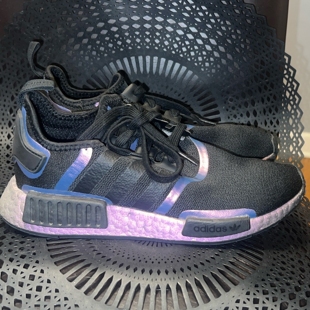 Adidas NMD_R1 Black and Purple Mens Sneakers - Picture 12 of 12